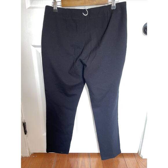 Eileen Fisher Black Stretch Elastic Waist Pull on Pants M - Picture 3 of 5